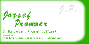 jozsef prommer business card